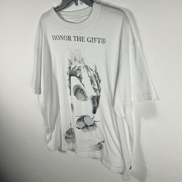 š„š„ HONOR THE GIFT āField HandāCottonā Quality Streetwear Graphic Tee - Sz L - Picture 3 of 8